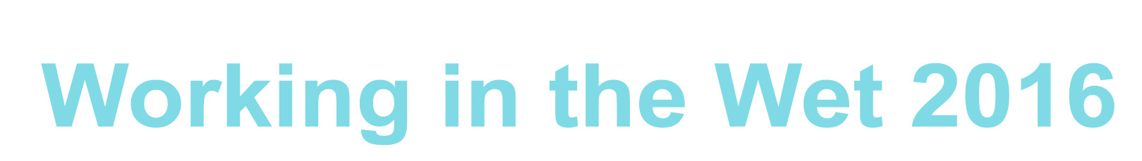 Working in the Wet 2016