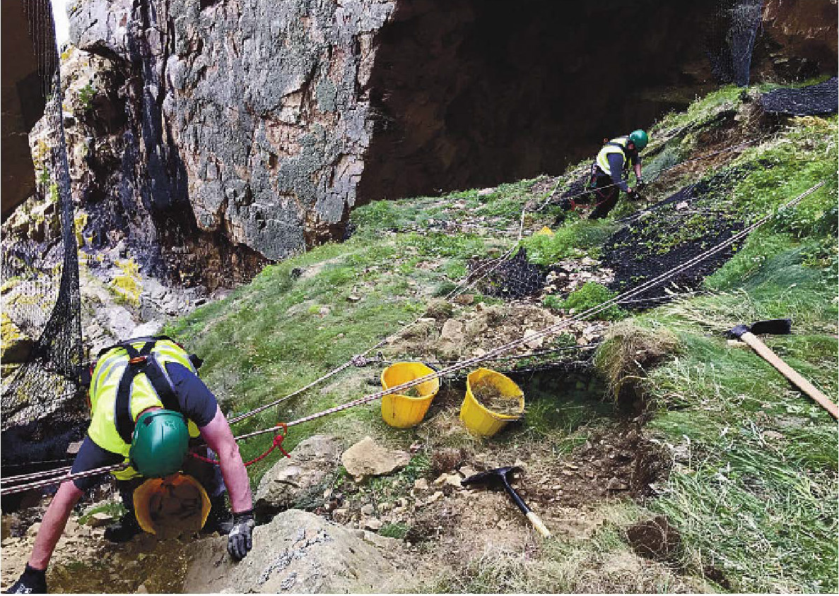 Archaeologists at La Cotte